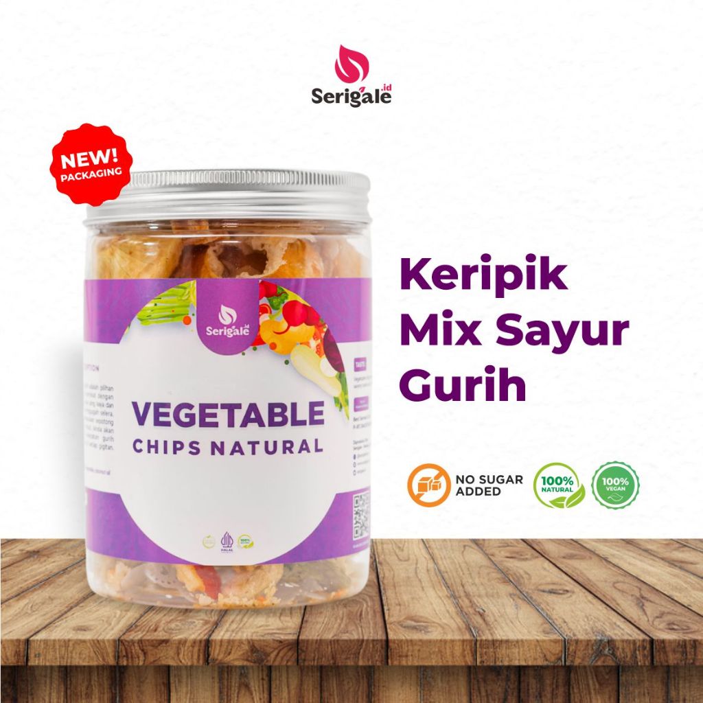 

SERIGALE Keripik Sayur Gurih Mix I New Pack 650 ML I Paprika Bombay Jamur I Camilan Sehat I Premium