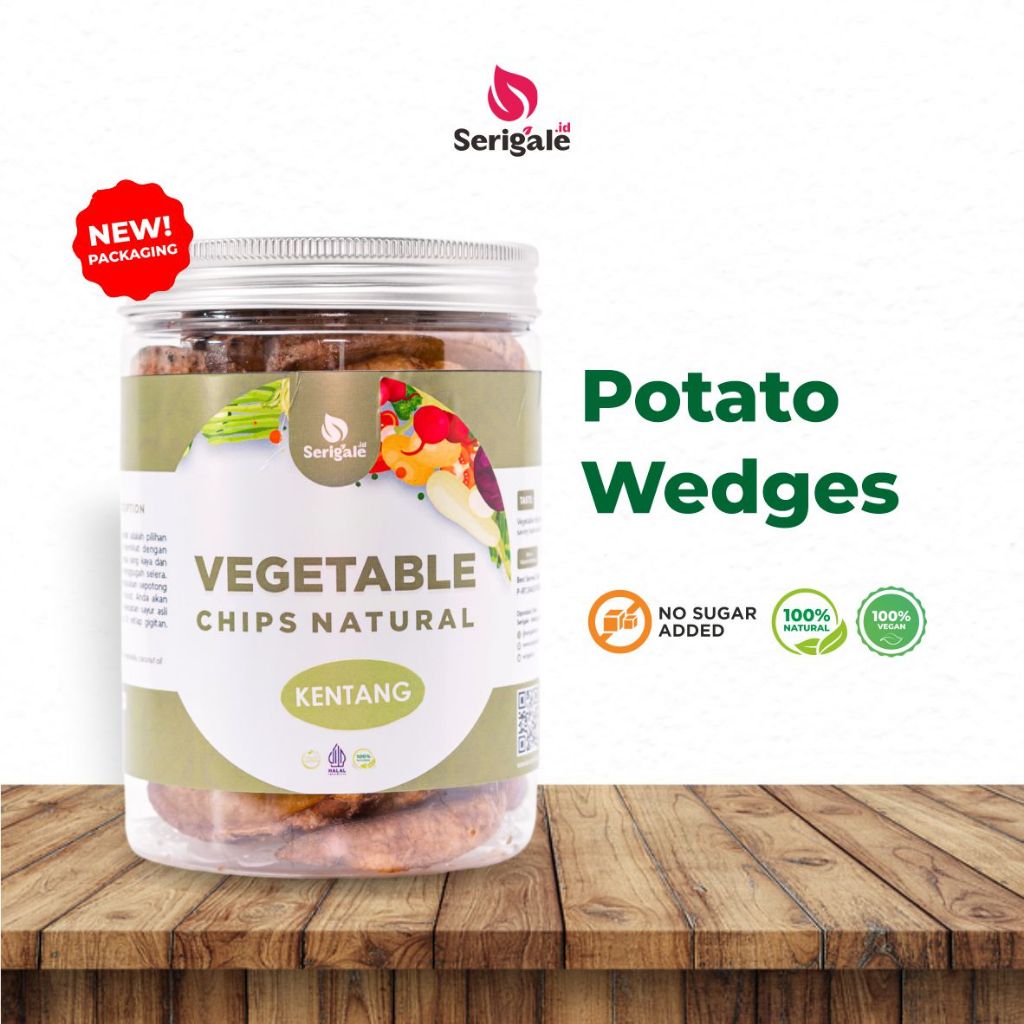 

SERIGALE.ID KERIPIK KENTANG WEDGES PREMIUM KEMASAN BARU 650 ML
