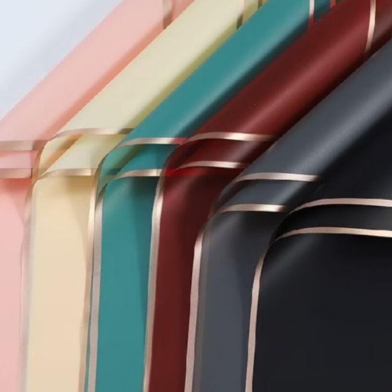 

GOLD LINE FLOWER WRAPPING COLOR TRANSPARAN | KERTAS CHELLOPHEN