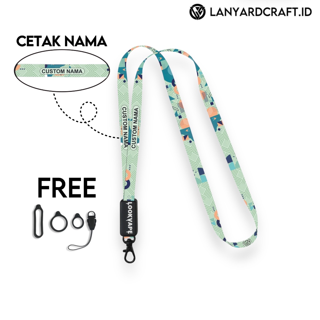 

Lanyard Custom Nama Aesthetic Series V2 1cm Various Type Gantungan Tali Lanyard Universal