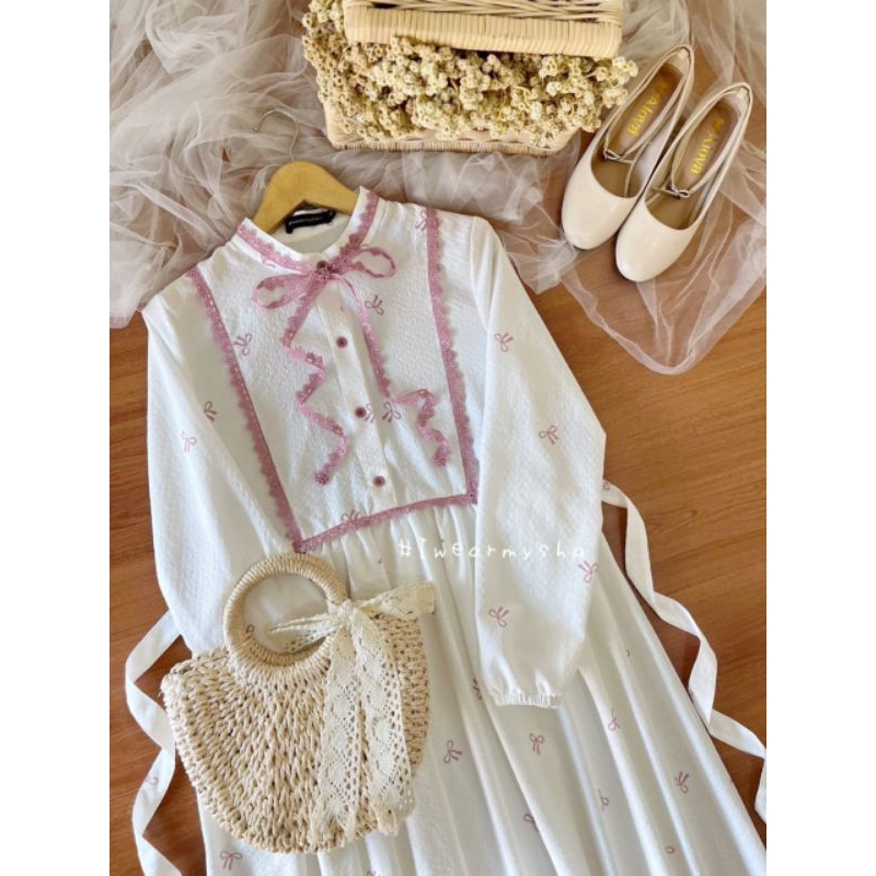 CHLOE DRESS:SODA ROSE BY I WEARMYSHA / GAMIS MOTIF PITA TERBARU / GAMIS BAHAN CEY COTTON UNIQLO / DR