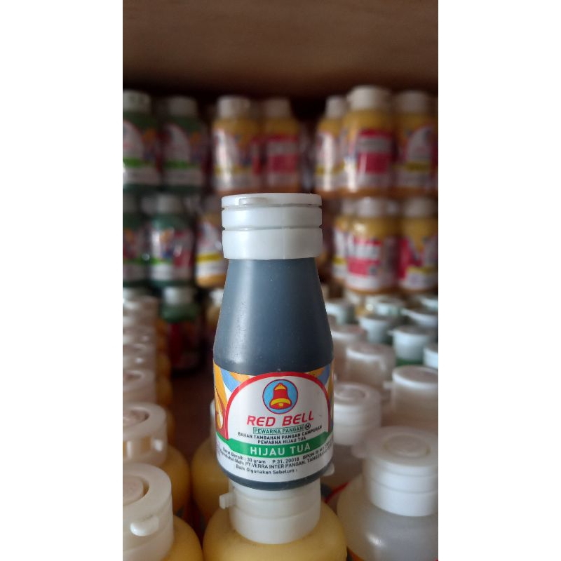 

Red Bell pewarna makanan hijau tua 30gram / Pewarna makanan