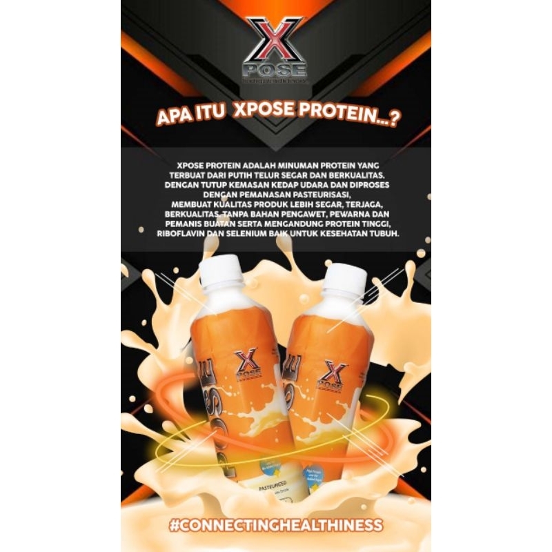 Xpose Protein / Expose Protein Putih telur / Jus Putih telur matang / minuman protein tinggi