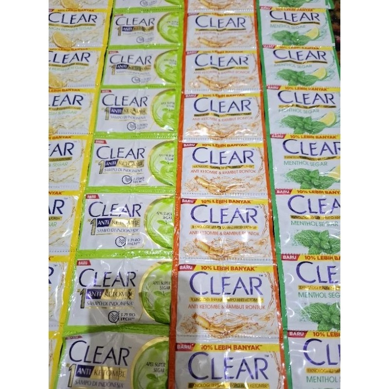 CLEAR, SUNSLIK Shampoo 10 ml Sach Sachet / Shampoo Clear Sachet Rencengan Murah