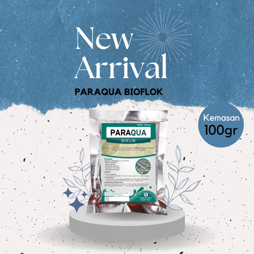 PARAQUA BIOFLOK 100gr - probiotik untuk budidaya bioflok