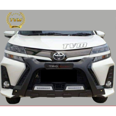 Bumper Bemper Tanduk depan All New Avanza Xenia 2019 TRD DRL LED Black