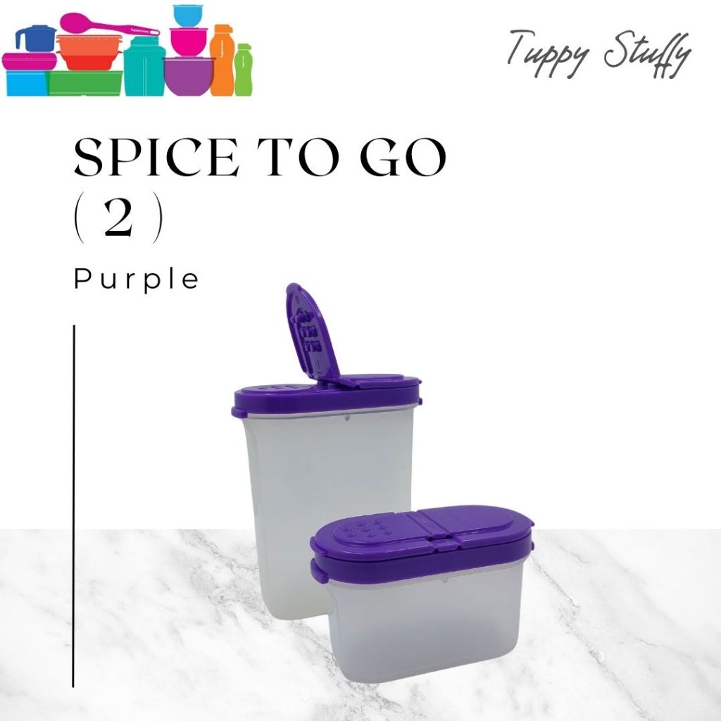 Tupperware Spice To Go set (2)- purple | Wadah bumbu set ori Tupperware/Wadah bumbu halus Tupperware
