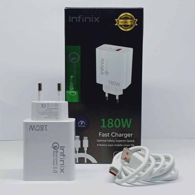 CHARGER CASAN INFINIX SMART 8 SMART 8 PRO FAST CHRGING 180WT ORIGINAL