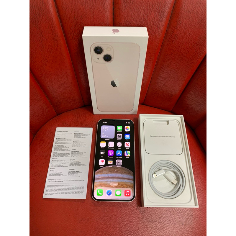 iPhone 13 128gb Pink Mulus Like New iBox PA/A Fullset Original