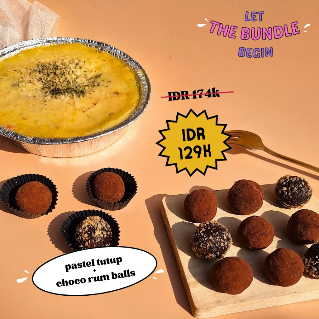 

Kue Oy Bundle Promo - Choco Rum Balls & Pastel Tutup - Birthday Cake Hampers Ulangtahun