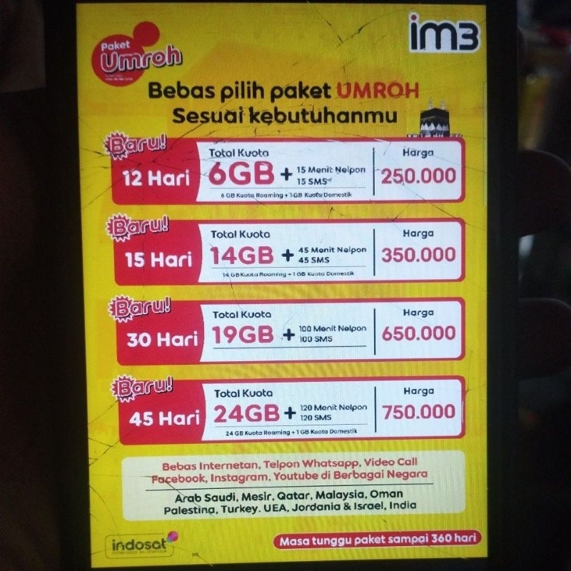 Paket Data Haji / Umroh Indosat