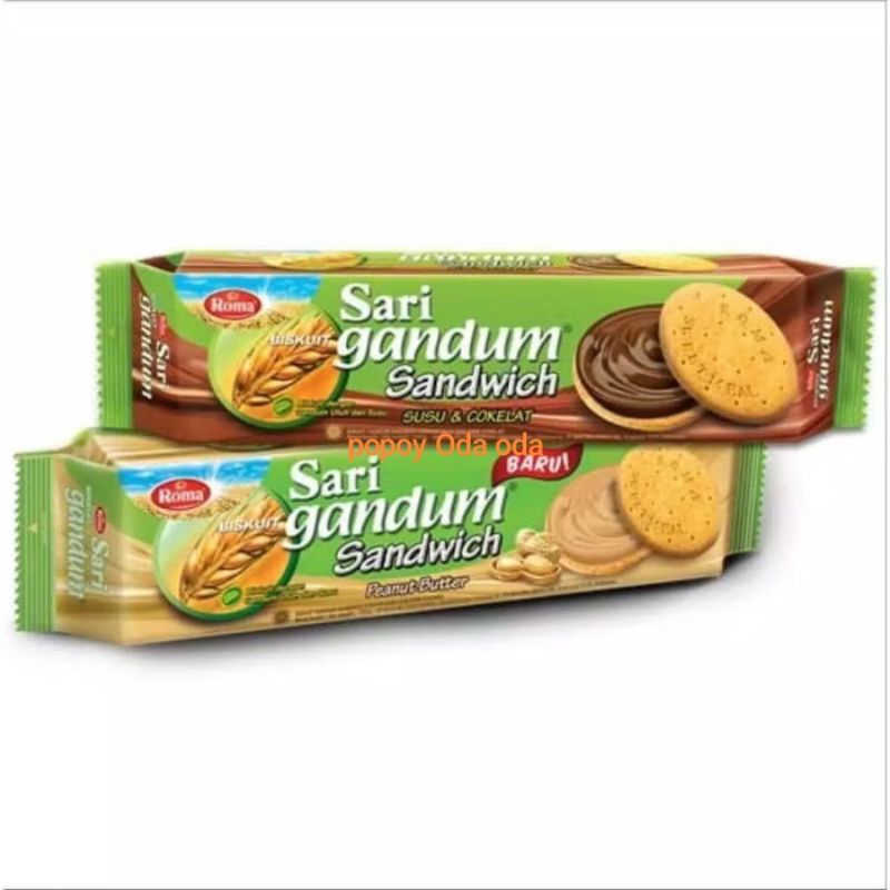 

Roma Sari Gandum Coklat & Kacang 108gr
