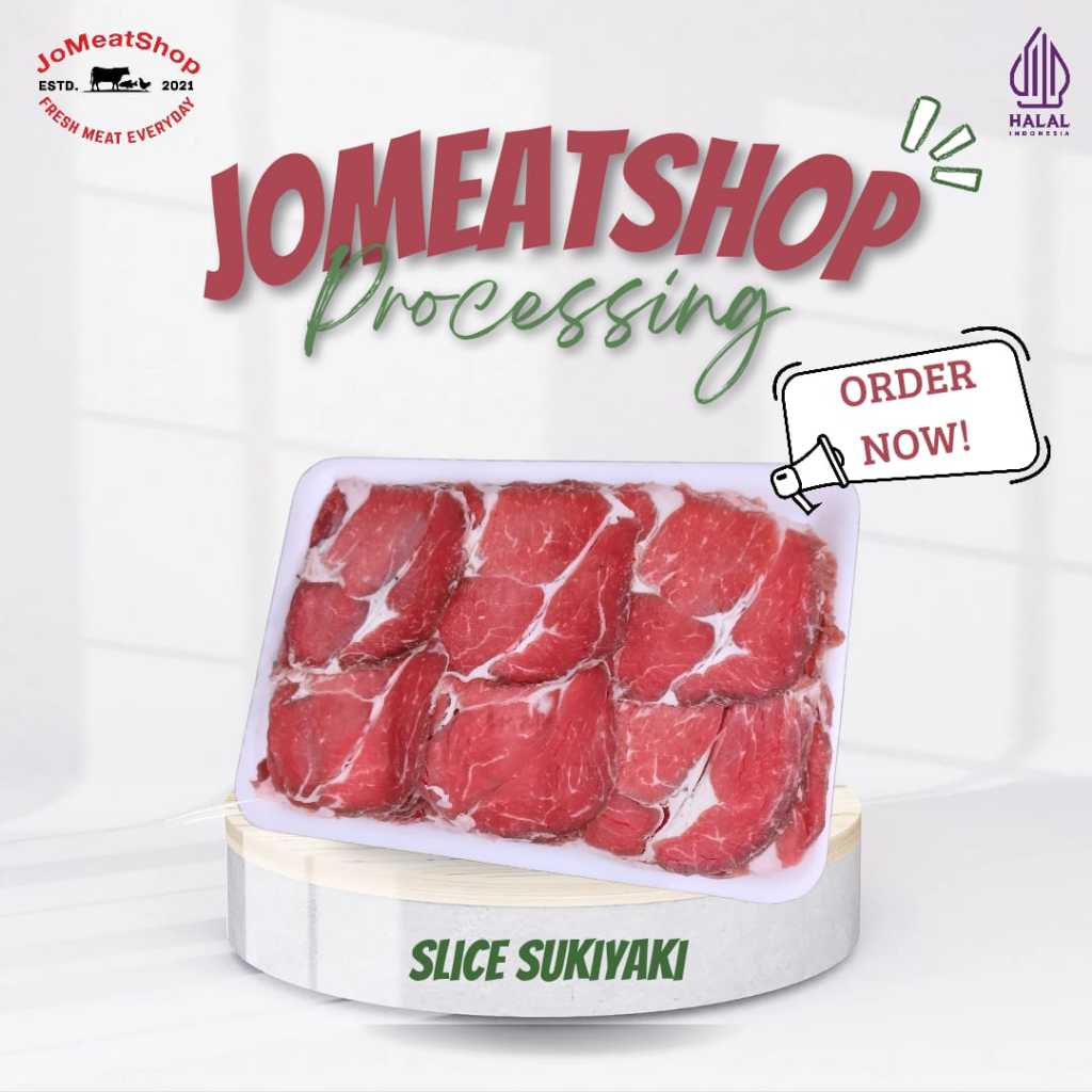 

JomeatShop I Daging Sapi Slice Sukiyaki Yakiniku I 250gr