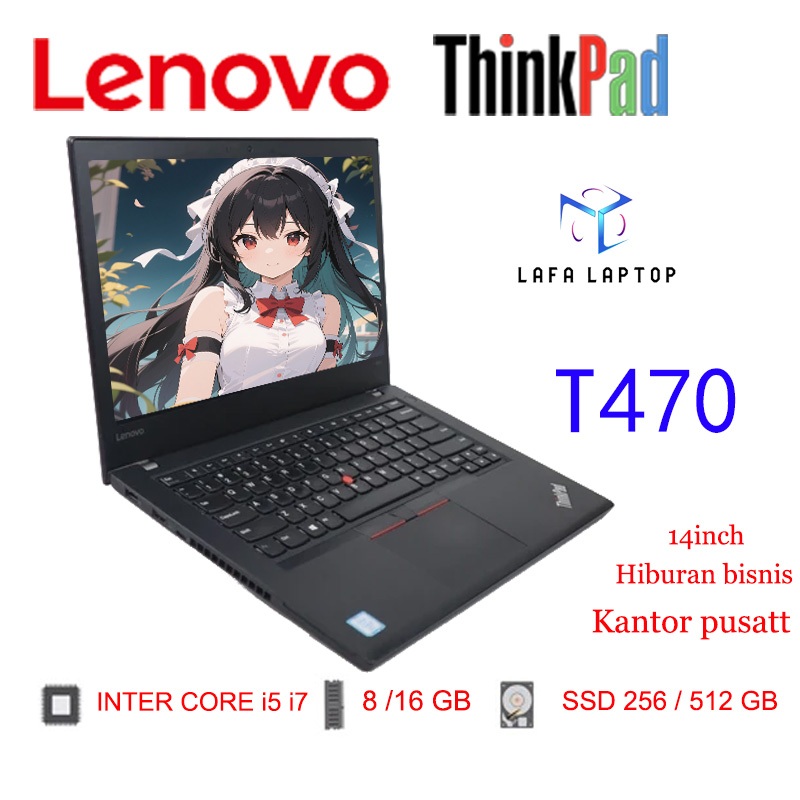 Lenovo Thinkpad Laptop T470 T470S core i5 /i7 Generasi 6/7/8  RAM 8G/16G SSD 256GB Peningkatan baru 