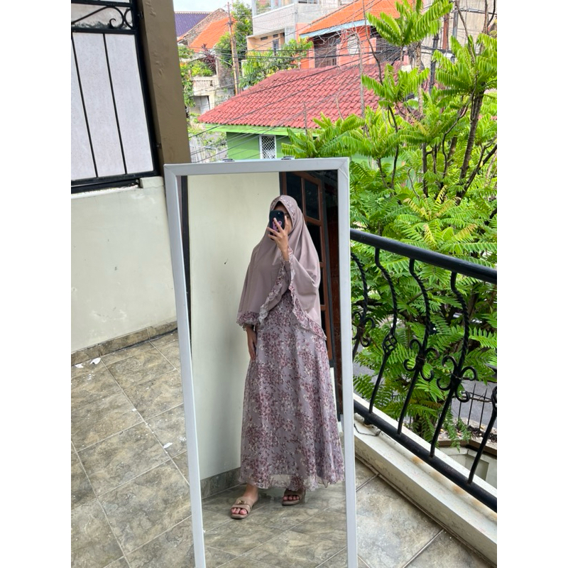 gamis flower Az- Zahira