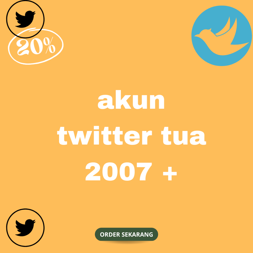 Akun Twitter Tua 2007 +  murah