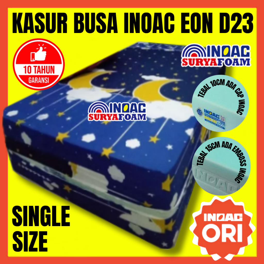Kasur Busa Inoac Murah Asli EON D23 Original Ukuran Single Bed 80x200 / 90x200 / 100x200 / 120x200