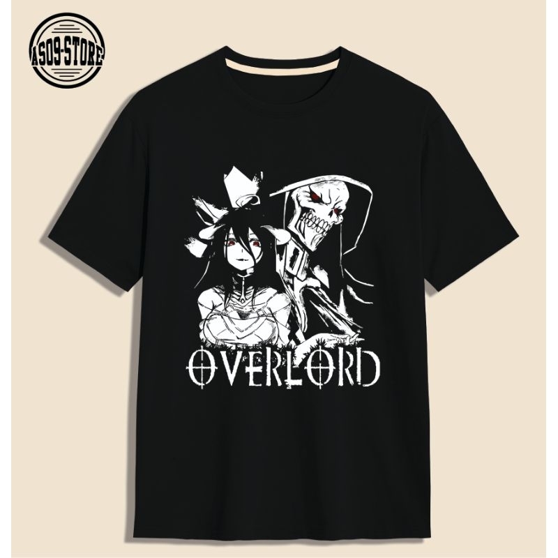 Kaos Tshirt Anime Overlord Albedo Ainz Ooal Gown