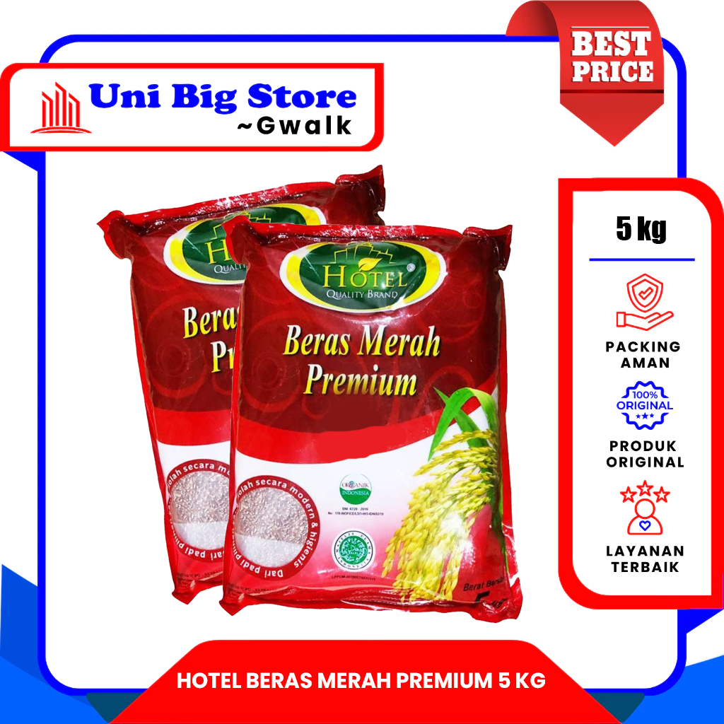 

HOTEL BERAS MERAH ORGANIK PREMIUM - 5 kg