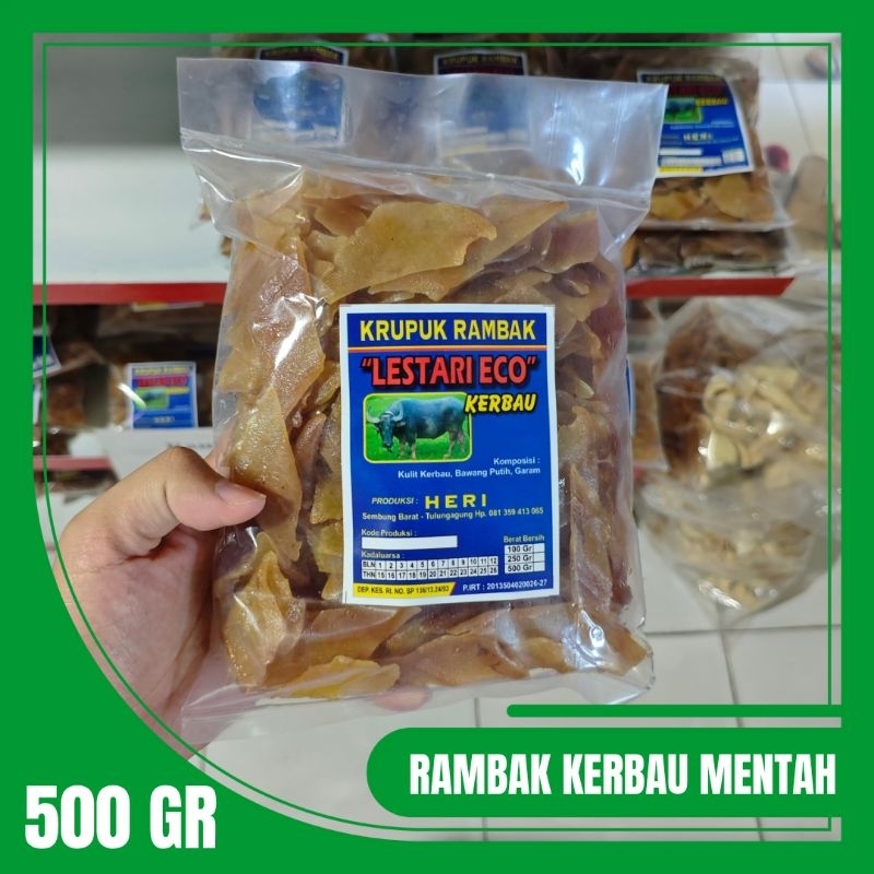 

500gr Rambak Kulit Kerbau Mentah Lestari Eco – Kualitas Premium Siap Goreng