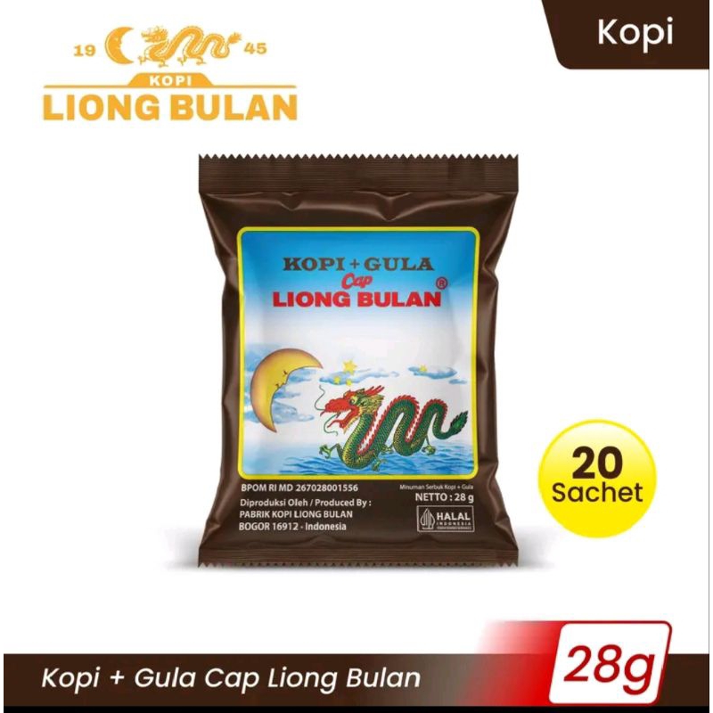 

20 Sachet 1 PACK - KOPI CAP LIONG PLUS GULA - 28gr