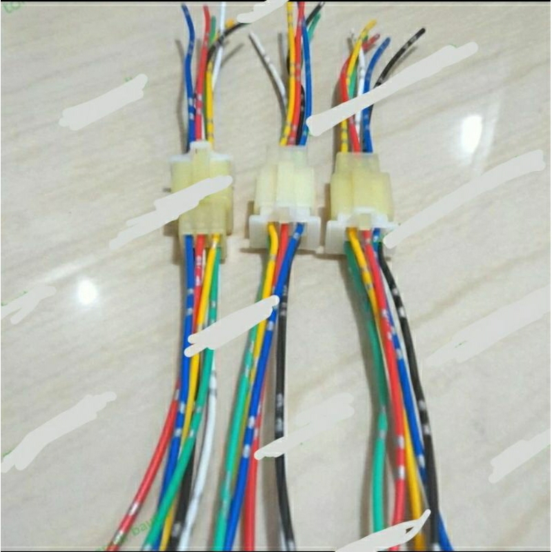 Socket sambungan / soket 6 pin kabel bintik