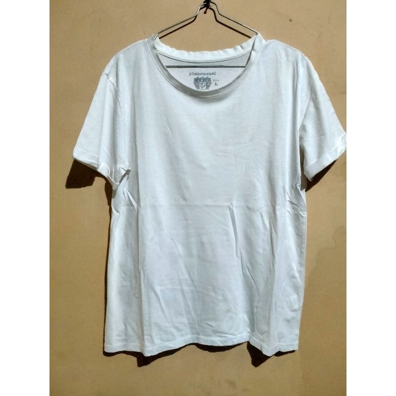 kaos putih pendek phenomenal PL