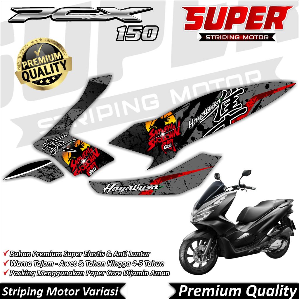 Stiker PCX 150 2019 Anti Luntur keren Striping PCX 150 Striping Honda PCX 150 Hayabusa