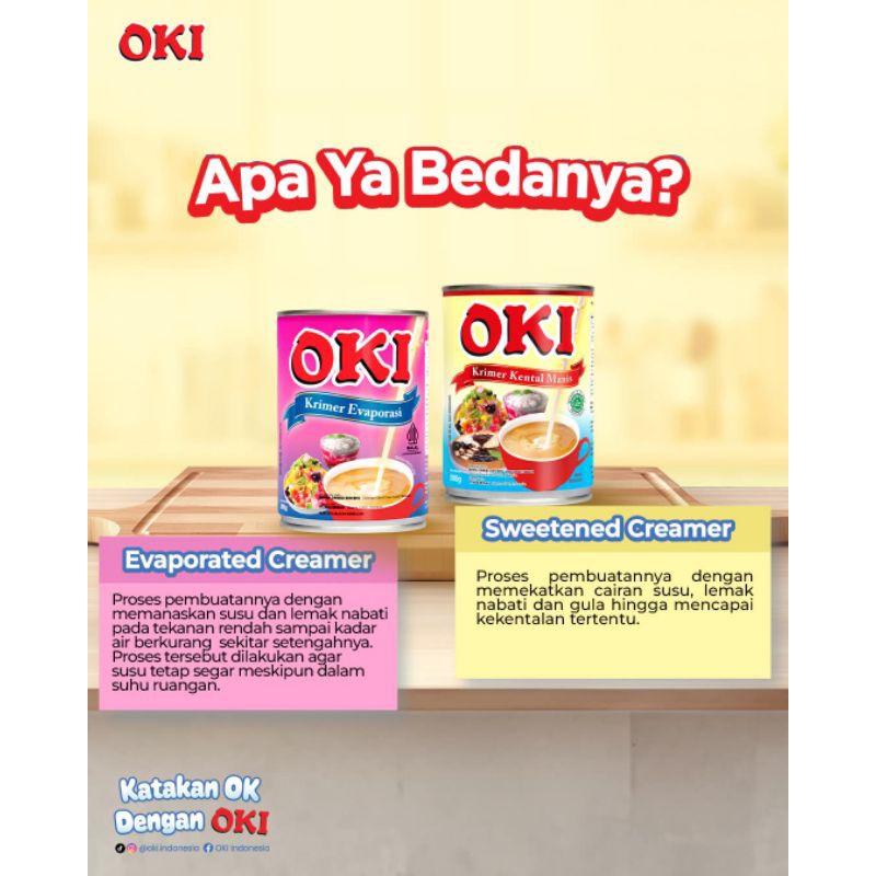 

OKI KRIMER KENTAL MANIS 500Gr & OKI Evaporasi 380gr dari Malaysia