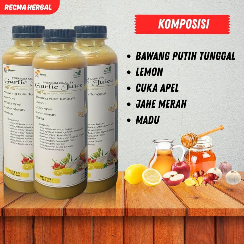 

juice bawang tunggal cuka apel lemon madu 250ml
