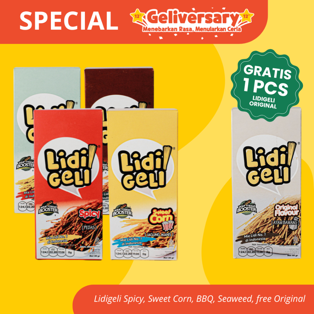 

Lidi Geli - Mie Lidi Rasa Seaweed 90gr