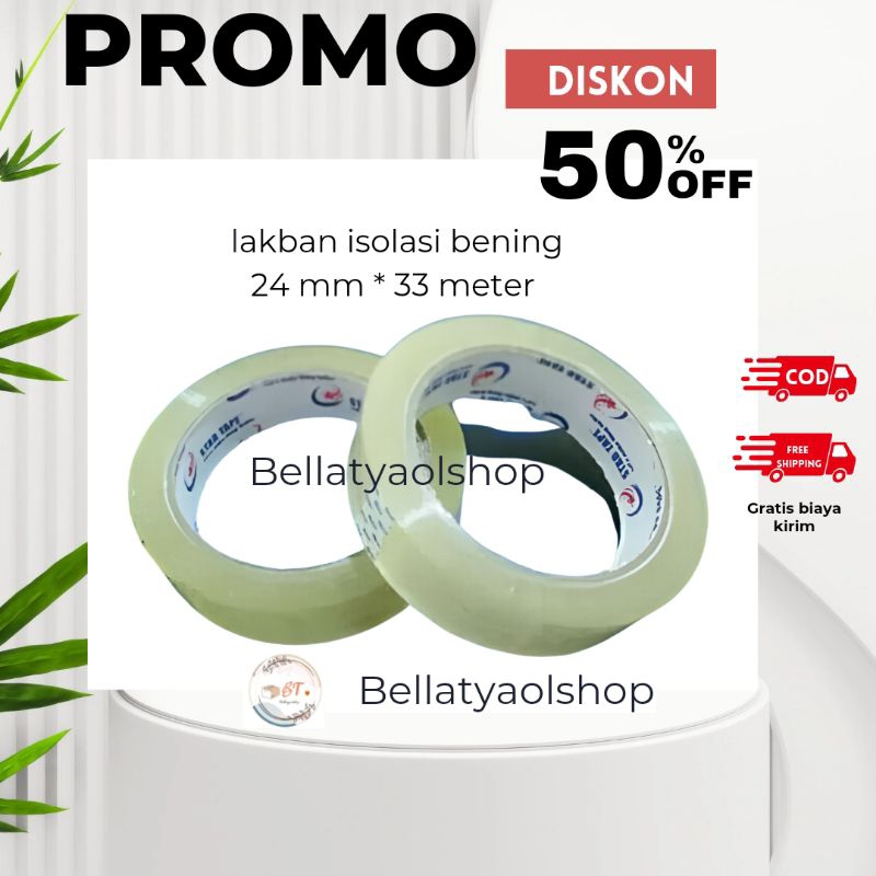 

lakban solasi star tape 24mm *33meter isolasi selotip