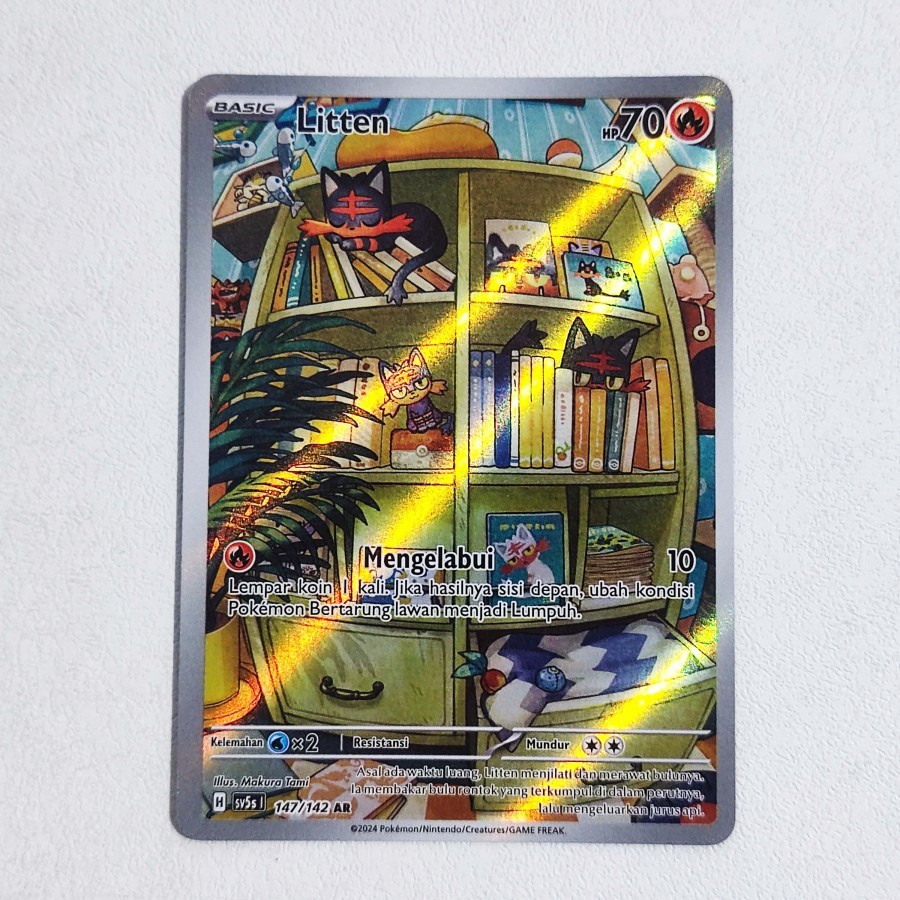 Litten AR 147/142 SV5s - Kartu Pokemon Indonesia
