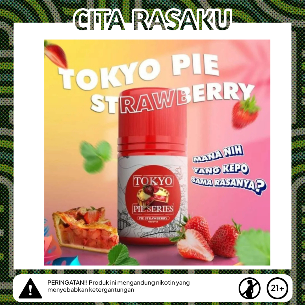 LIQUID TOKYO PIE V2 STRAWBERRY 60ML FREEBASE CREAMY ORIGINAL