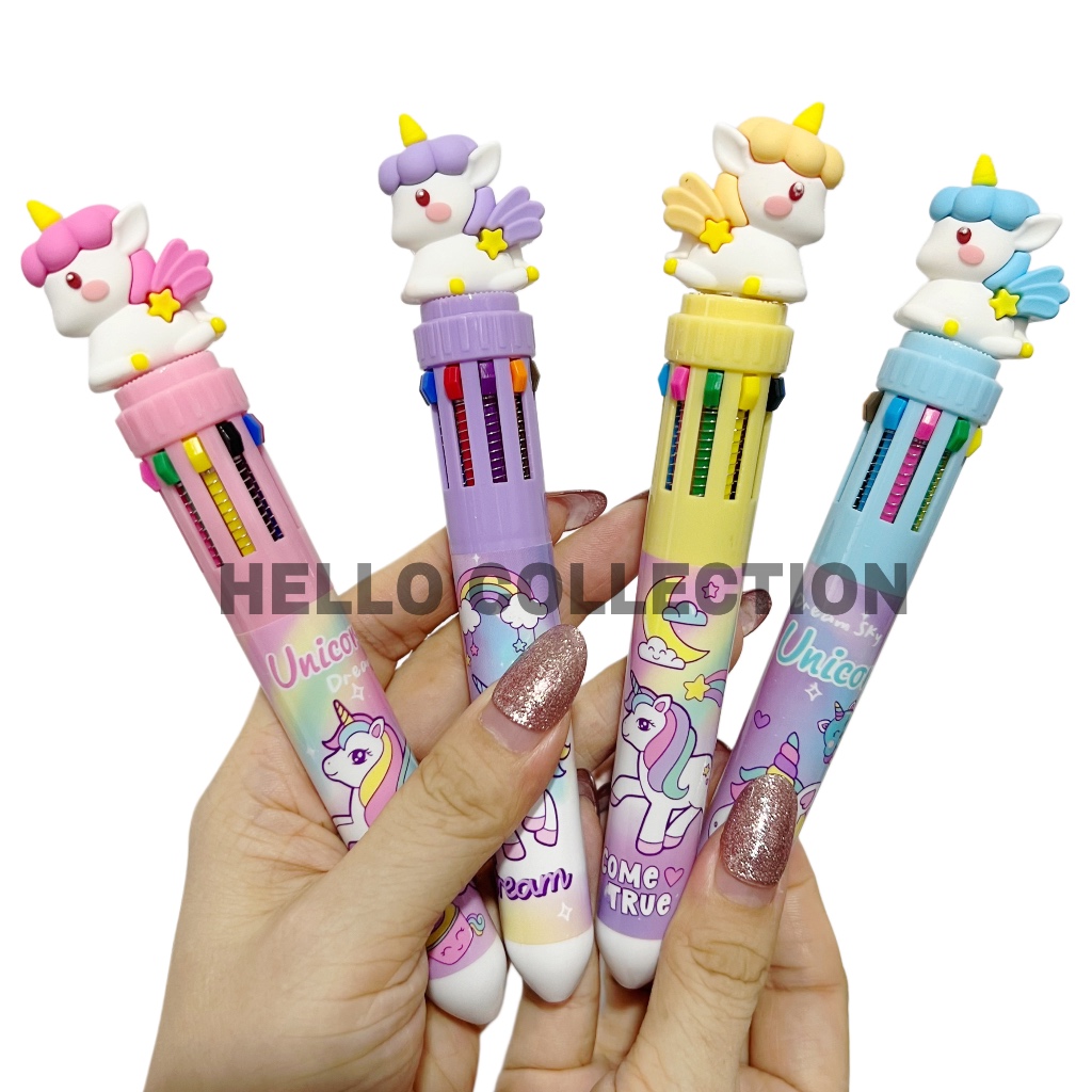

Pulpen Anak 10 Warna Unicorn My Little Pony Pen Gel Cetek Kartun Lucu Karakter 0.5mm