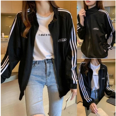 JAKET ZIPPER SPORT WANITA OVERSIZE | UNIQUE JAKET ZIPPER WANITA KOREAN STYLE | JAKET SPORT WANITA
