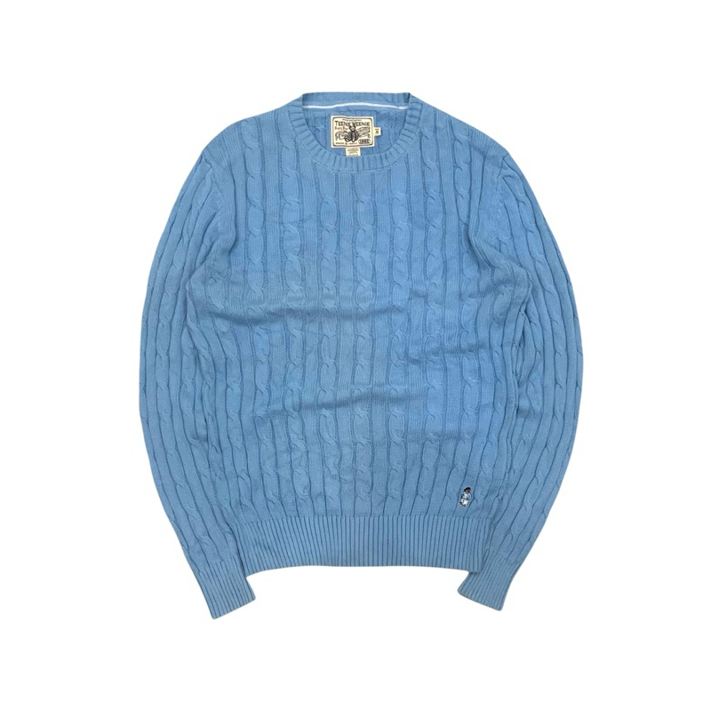 TEENIE WEENIE CABLE KNIT BABY BLUE