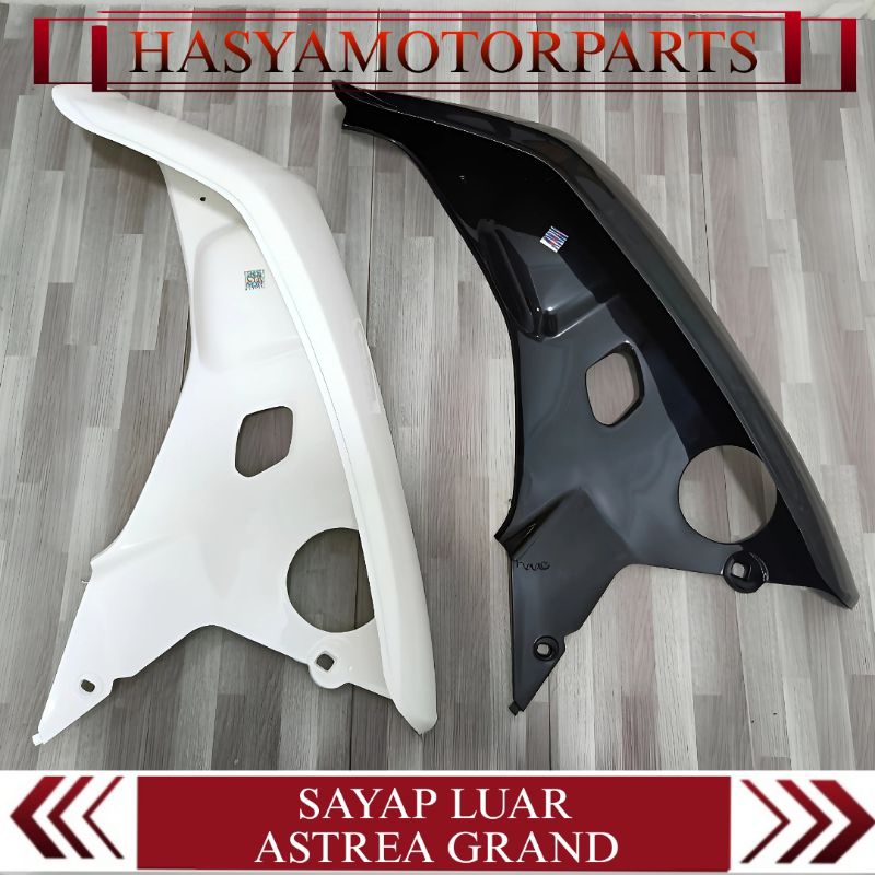 Cover Body Sayap Luar Depan Merk Win Motor Astrea Grand Impresa Warna Putih dan Hitam