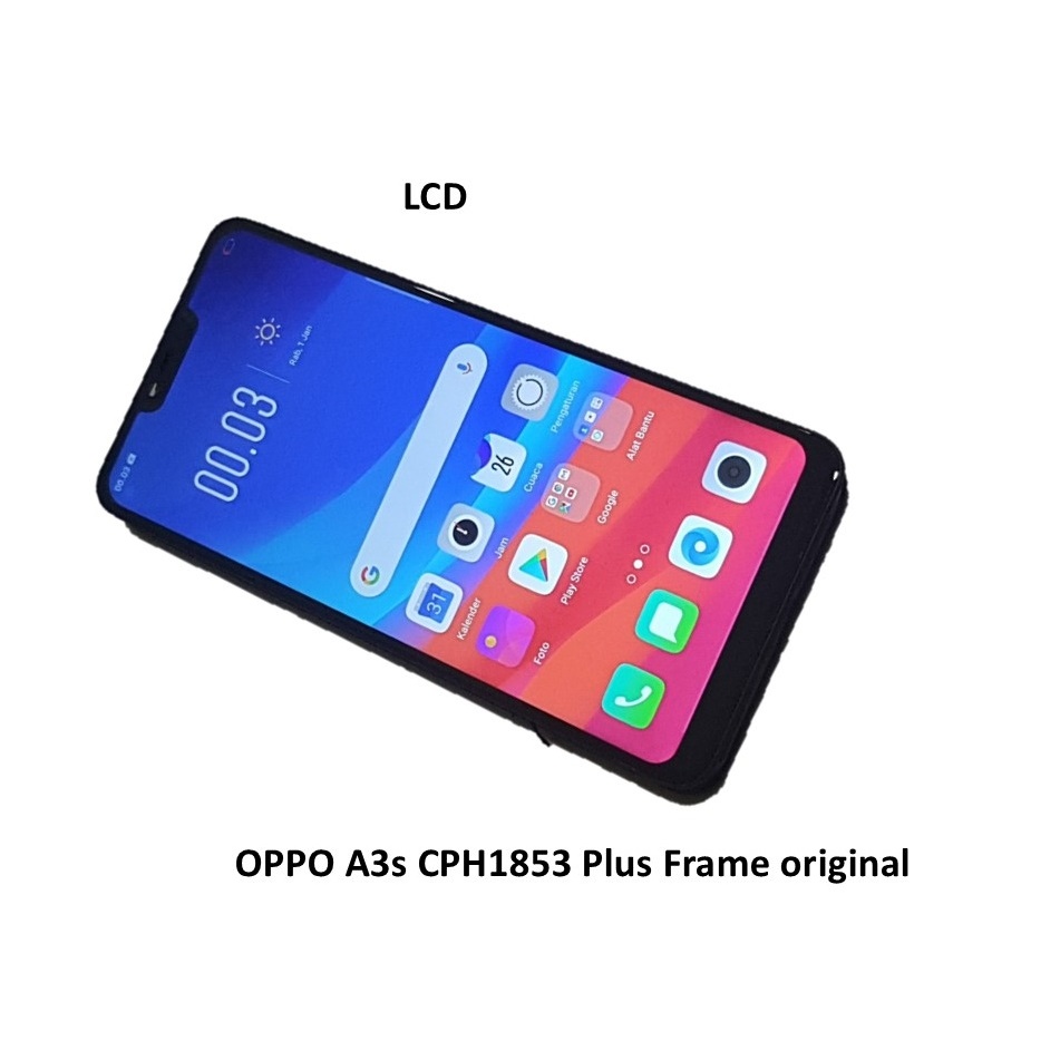 LCD OPPO A3s CPH1853 Plus Frame original