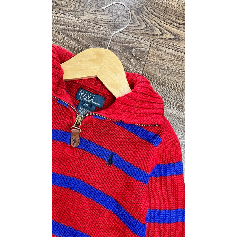 PoLo RL sweater anak, halfzip rajut anak brand