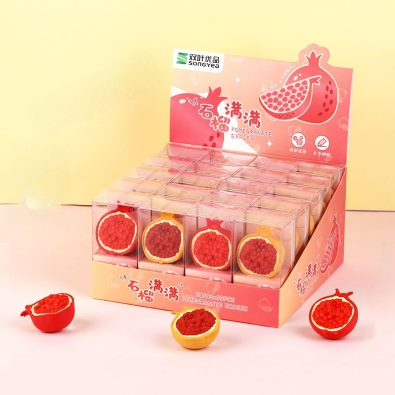 

PENGHAPUS LUCU DAN UNIK BENTUK BUAH BUAHAN BUAH DELIMA PENGHAPUS FANCY SEKOLAH ANAK HAPUSAN MAKANAN FRUIT ERASER POMEGRANATE