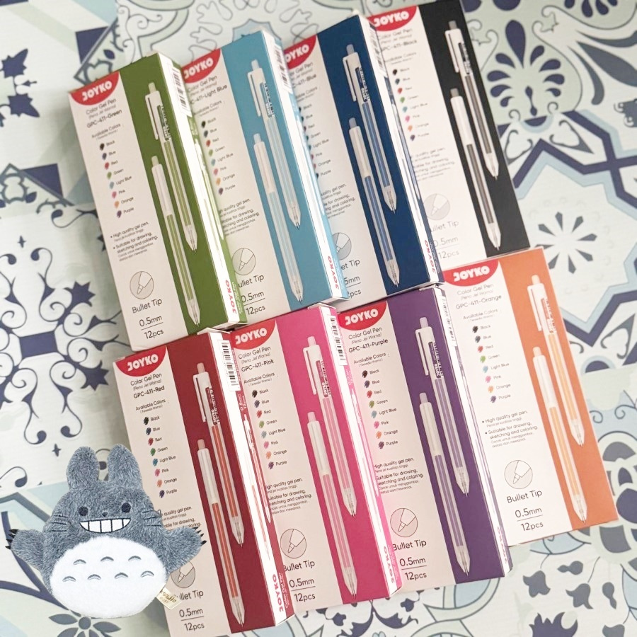 

[BOX/12PCS] JOYKO GEL PEN GPC-411 PENA JEL WARNA