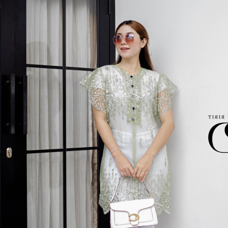 RB Outer Brokat Kebaya /Outer Mewah Tunik Yukensi / Brokat Sapto Outer Kondangn simpel Elegan AST