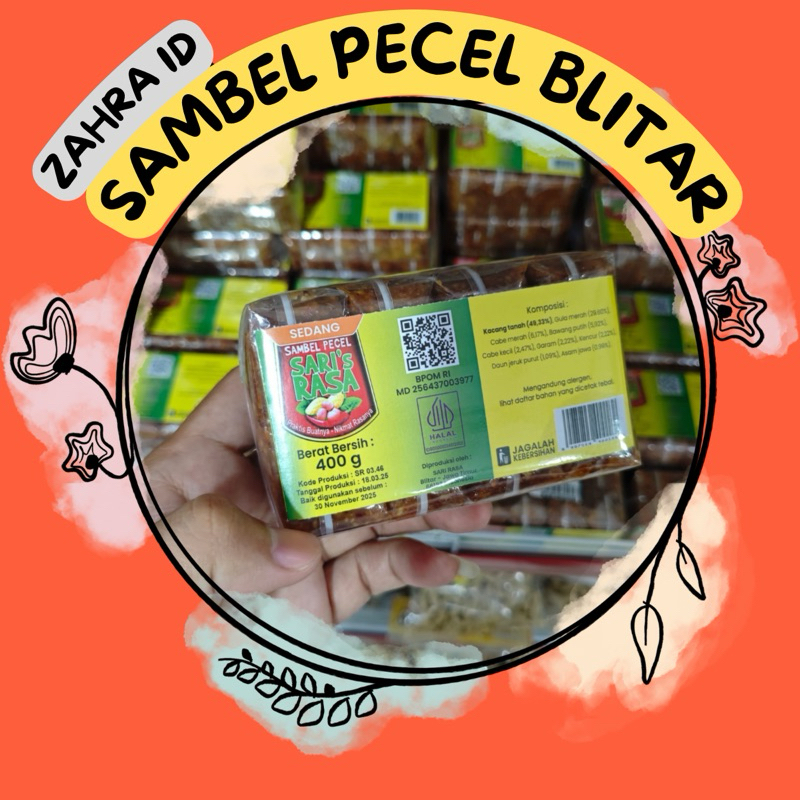 

400gr (isi 4) SAMBAL PECEL BLITAR SARI RASA PEDAS/SEDANG/TIDAK PEDAS