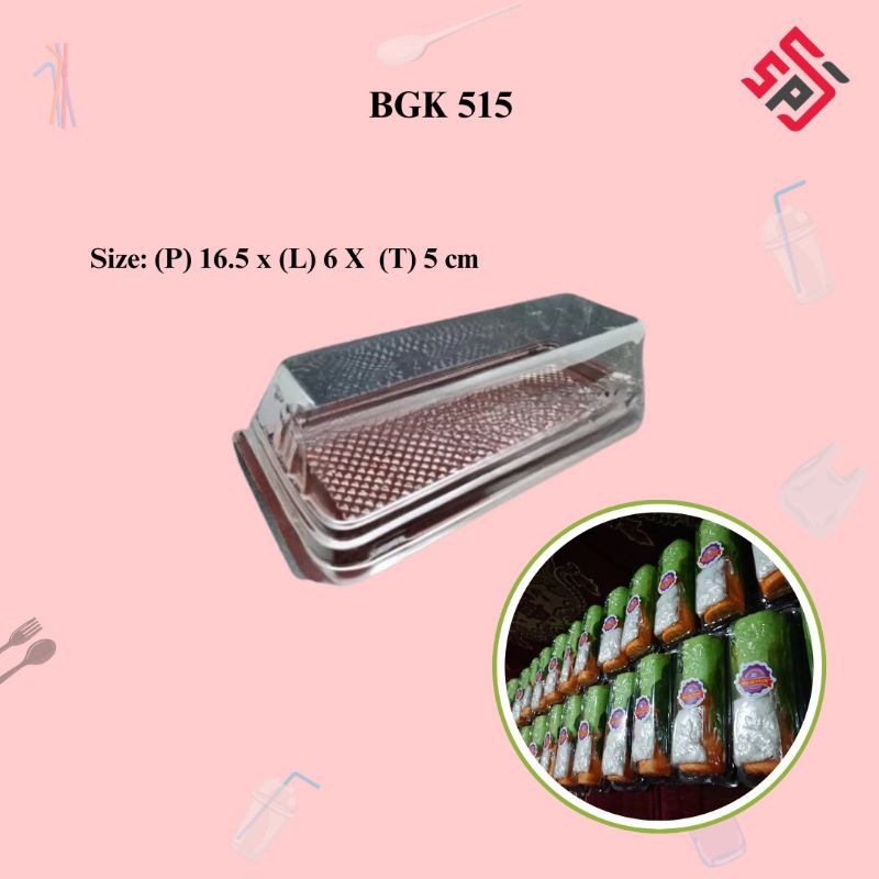 Mika bolu gulung BGK 515/mika kue/kotak kue/kotak brownies isi 10 pcs