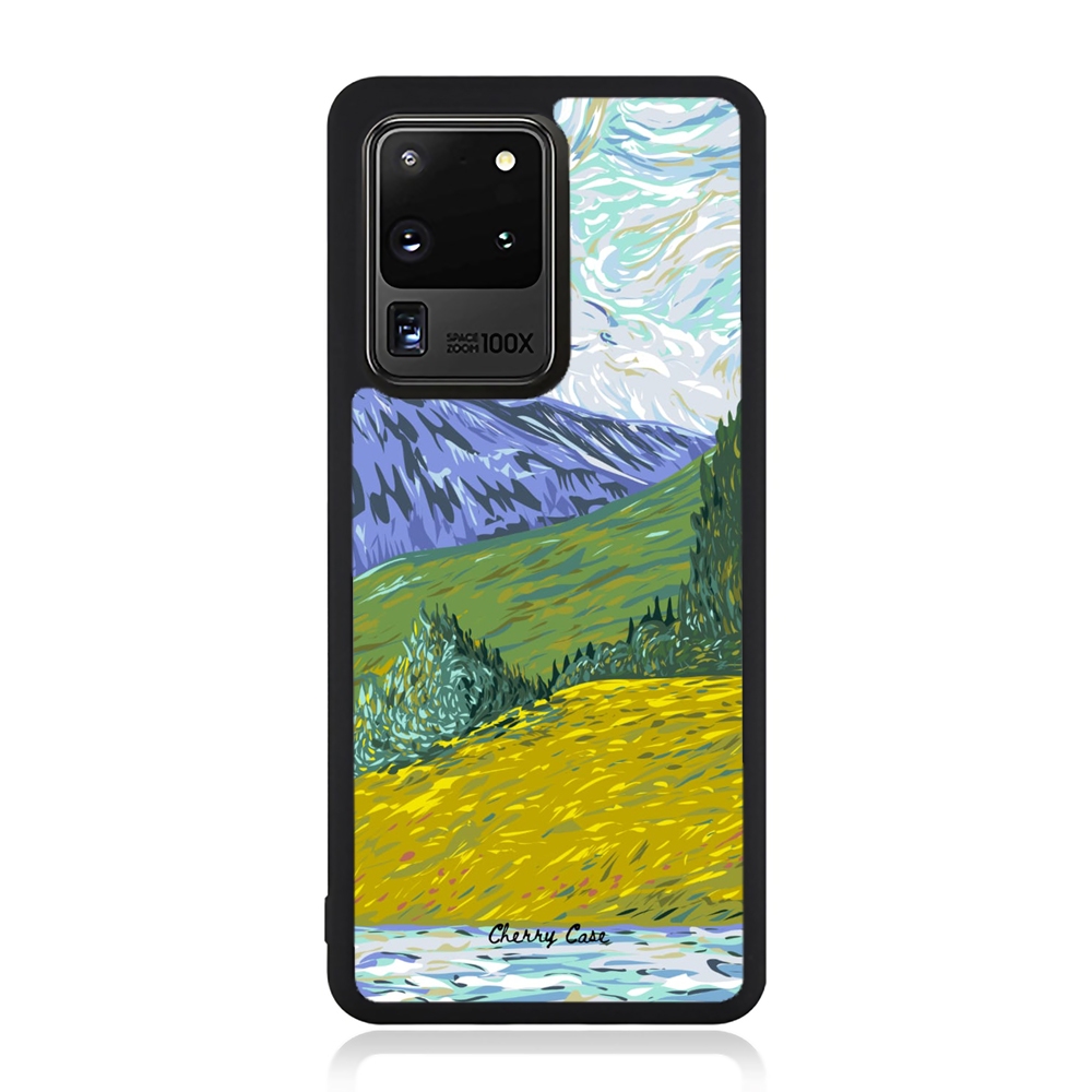 Case Samsung Note 20 10 9 8 7 Plus ultra Lite Edge TPU Phone Softcase Custom Blue Mountain View With
