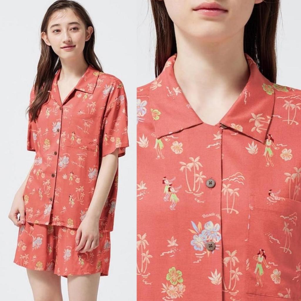 [17840] Uniqlo Pajamas Setelan Wanita Pajamas Rayon Pendek