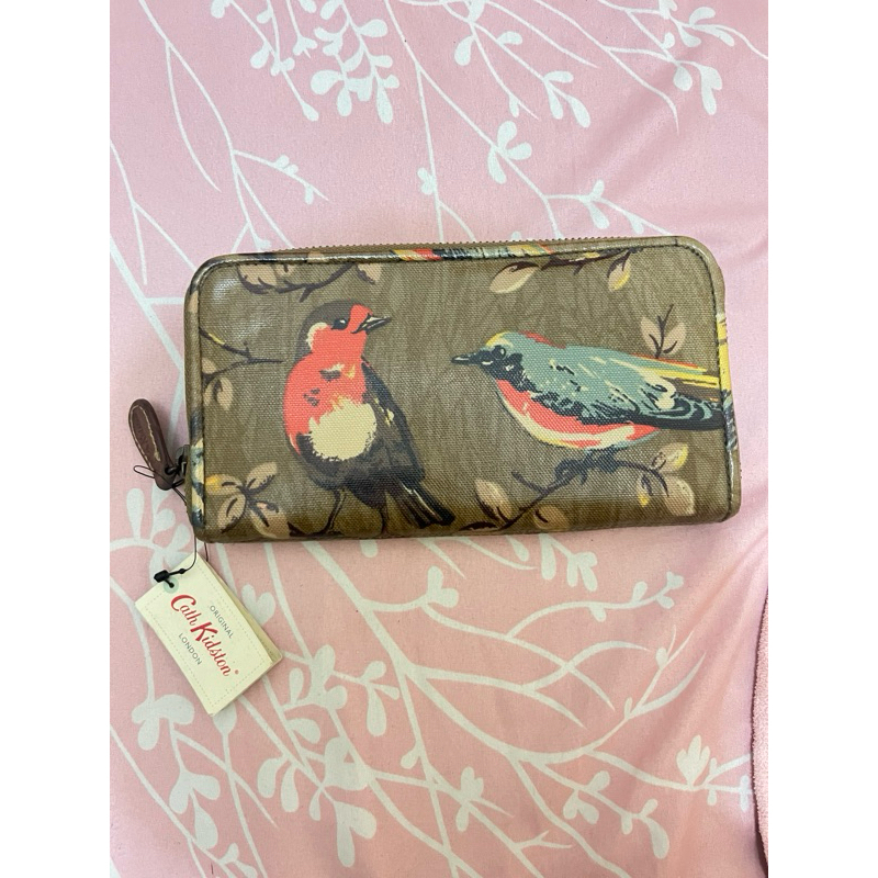zip wallet Garden Bird Olive / dompet panjang/ dompet C4th kidston authentic
