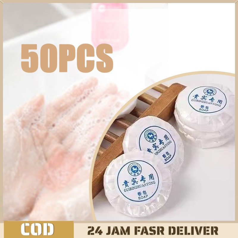 50pcs Sabun Batang Hotel Hotel Soap Dibungkus Tersendiri  Sabun Hotel Batangan Sabun Ci Sabun Hotel 