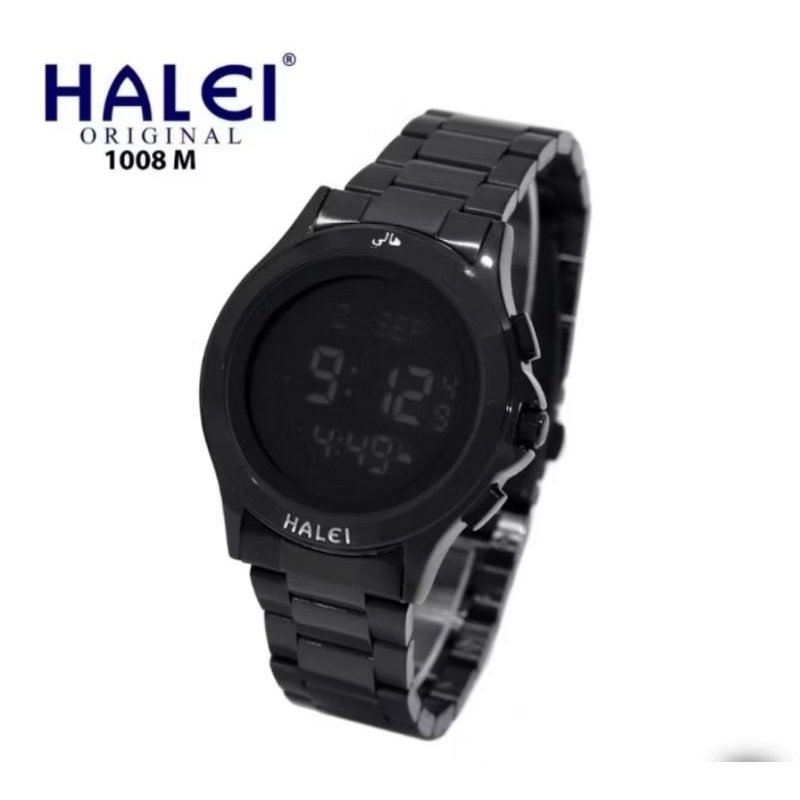 jam tangan HALEI ORIGINAL RANTAI (5 waktu untuk sholat)